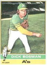 1976 Topps Baseball Cards      298     Dick Bosman